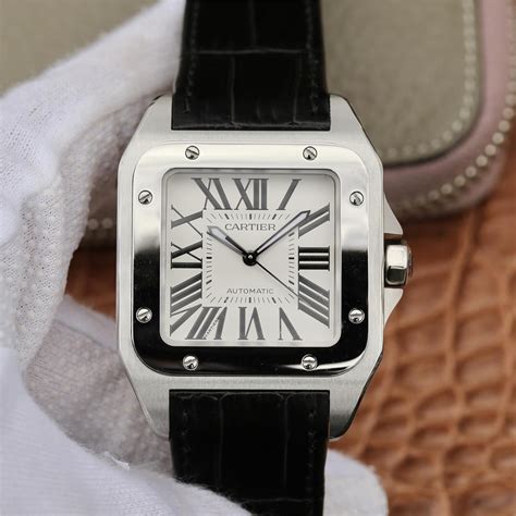 cartier santos superclone|Cartier Santos 100 Swiss Automatic Watch .